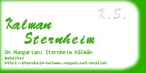 kalman sternheim business card